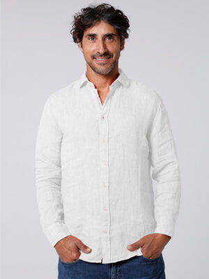 CAMISA LINO M/L Blanco